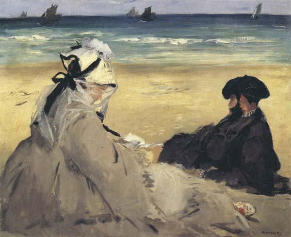 Edouard Manet At the Beach (mk40) Sweden oil painting art